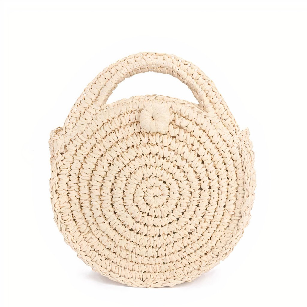 Sac en paille sales rond