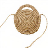 Sac Besace Paille Rond