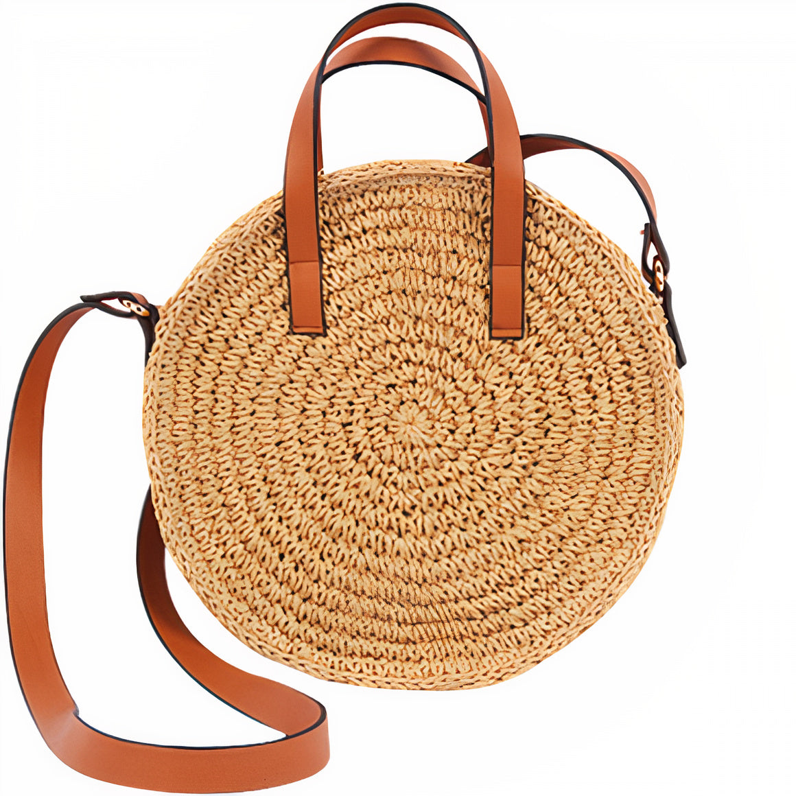 Sac Fourre Tout en Paille Rond