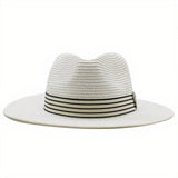 Chapeau-de-Paille-Avec-Ruban-Blanc
