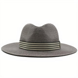 Chapeau-de-Paille-Avec-Ruban-Gris