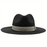 Chapeau-de-Paille-Avec-Ruban-Noir