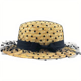 Chapeau de Paille Avec Voile