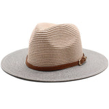 Chapeau-de-Paille-Chic-Classe-Rose-et-Gris