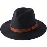 Chapeau de Paille Mode Homme — Chapeau de Paille Noir Homme