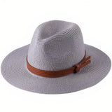 Chapeau de Paille Mode Homme — Chapeau de Paille Gris Homme