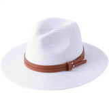 Chapeau de Paille Mode Homme — Chapeau de Paille Blanc Homme