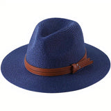 Chapeau de Paille Mode Homme — Chapeau de Paille Bleu Homme