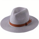Chapeau-de-Paille-Mode-Homme-Gris