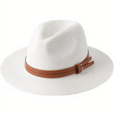 Chapeau-de-Paille-Mode-Homme-Ivoire