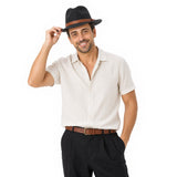 Chapeau-de-Paille-Mode-Homme-Noir-4