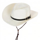 Chapeau-de-Paille-Paysan-pour-Homme-Blanc