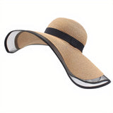 Chapeau de Paille Pliable pour Femme — Chapeau de Paille Été pour Femme