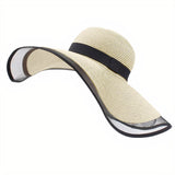 Chapeau-de-Paille-Pliable-pour-Femme