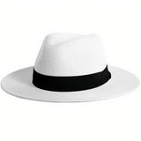 Chapeau-de-Paille-Pour-Homme-Blanc