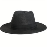 Chapeau-de-Paille-Pour-Homme-Noir