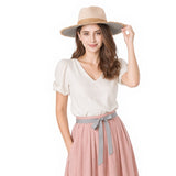 Chapeau-de-Paille-Tricolore-Rose-et-Gris-2