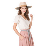 Chapeau-de-Paille-Tricolore-Rose-et-Gris-3