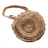 Sac Rond Paille <br>Style Dentelle