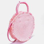 Sac Rond Paille <br>Rose
