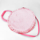 Sac Rond Paille <br>Rose